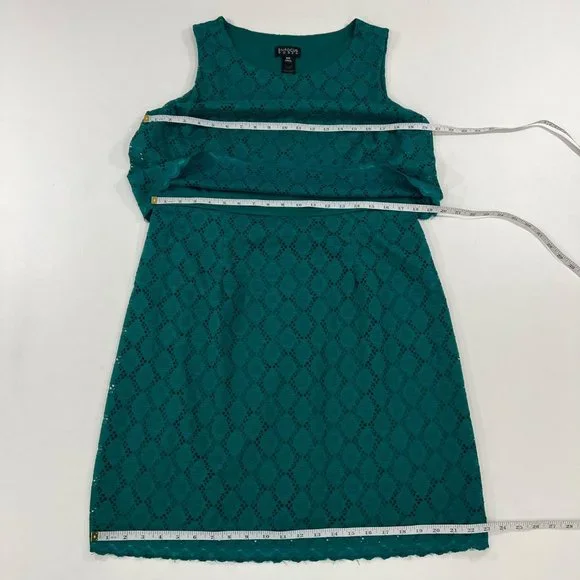 ENFOCUS Women's Dress 16W Sheath Lace Overlay Sleeveless Dress Jade Green 16W - Picture 6 of 8